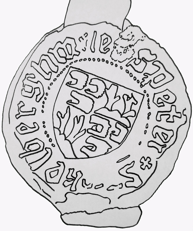 Pausezeichnung zu Siegel von 1394
